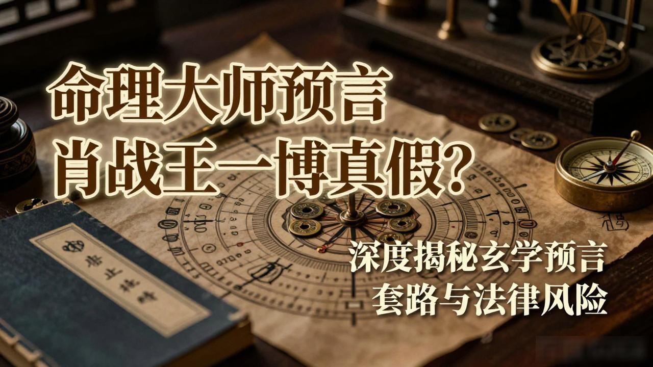 命理大师预言肖战王一博真假？深度揭秘玄学预言套路与法律风险